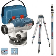 BOSCH GOL 26 D KIT со штативом и рейкой в кейсе (увеличение 26х, до 100 м, резьба 5/8") (0601068002)