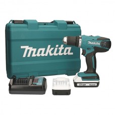 MAKITA DF457DWE  (18В, 2 акк., 1.5 А/ч Li-Ion, 2 скор., 42 Нм, шурупы до 10 мм)