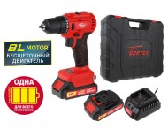 WORTEX BD 2025 DLi  (18В,2ак.2.0 А/ч Li,50Нм) шуруповерт
