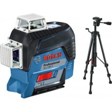 BOSCH GLL 3-80 C со штативом  (проекция: 3 плоскости 360°, до 120 м, +/- 0.20 мм/м, резьба 1/4, 5/8") (0.601.063.R01)