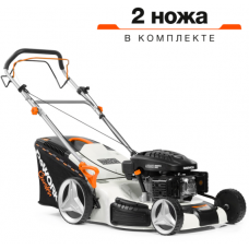 DeWORKS L 60SP (7,0 л.с; 196 см3; 58 см; самоходная; боковой выброс; травосборник 80л; 25-75мм - центральная; колеса 205/280 мм)